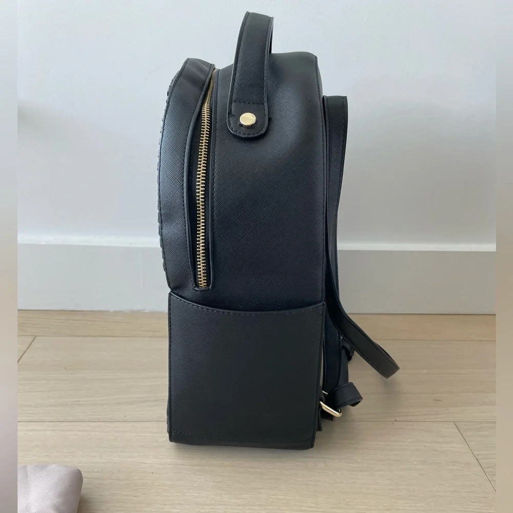 Calpak Black Kaya Backpack with Whipstitch Trim